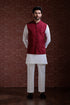 MAR00N-WAIST COAT-(BWR-505)
